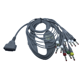 Câble ECG à fiches bananes pour Edan PADECG et ECG PC SE 1010 Numérique Bluetooth
