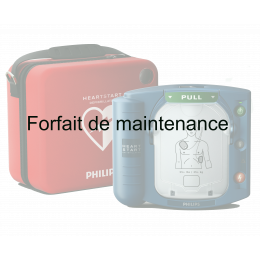 Forfait de maintenance pour défibrillateur Philips HS1 et FRx, Schiller et HeartSine