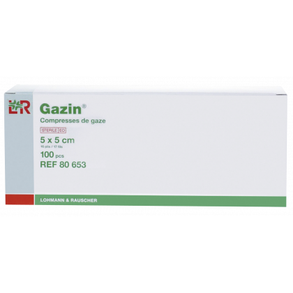 Compresses de gaze stériles LR Gazin - 17 fils (boite de 100)