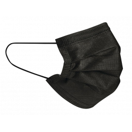 Masques de protection type 2R noir - 3 plis (boite de 50)