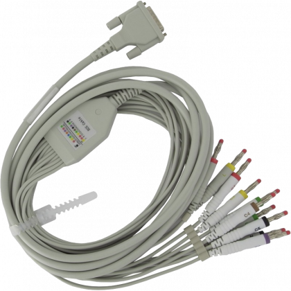 Câble ECG à fiche banane pour ECG Spengler PC-ECG