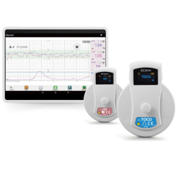 Cardiotocographe / Moniteur foetal gémellaire Edan FTS-6 Mobile avec tablette + VCT