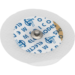 Electrodes ECG rondes à pression à support textile Medico - connecteur en acier inox (lot de 1800)